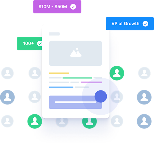 Illustration showing a personalized email campaign, showing how customer data attributes are applied to emails.